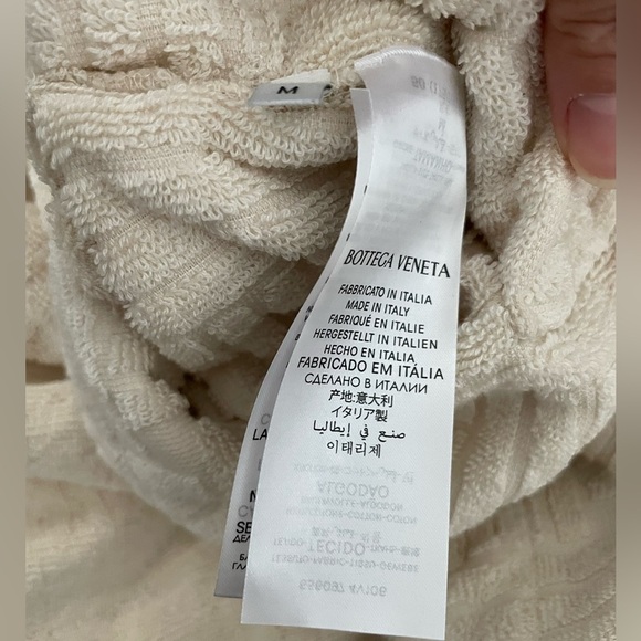 Bottega Venetia Interrecio luxury bathrobe in beige NWT - Picture 9 of 10